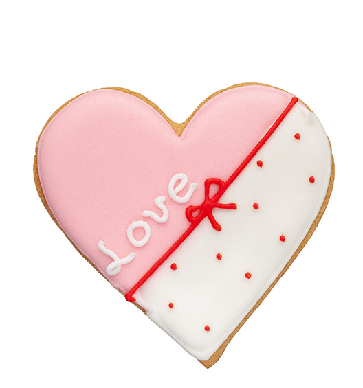 Cookie Herz weiss/pink